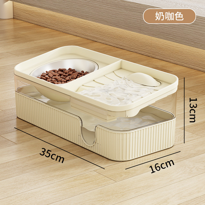 猫咪饮水机简约宠物饮水器自动循环喂狗狗喂食一体机水喝水器猫碗