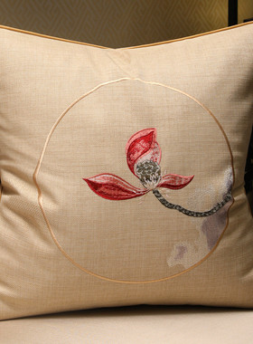 v2ws靠枕床头中式棉麻批发长条抱枕沙发靠垫套大号腰枕家用靠背不