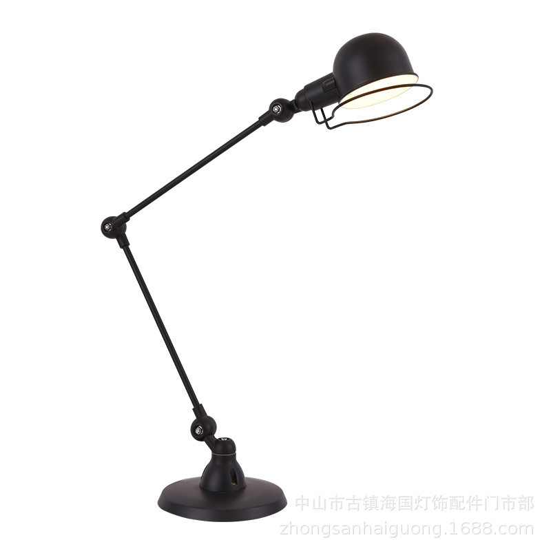 美式台灯简约创意折叠书房护眼学习灯宿舍长臂夹子led阅读小台灯