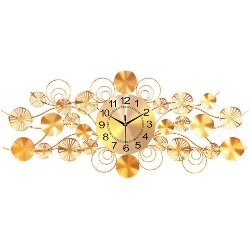 铁艺挂钟客厅高级感爆装饰画创意时钟铁艺轻奢钟表现代简约款