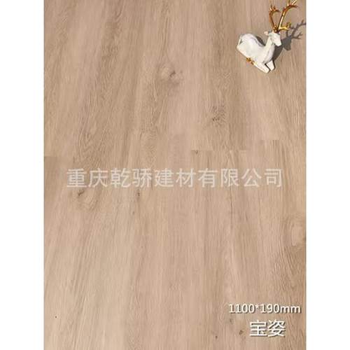 spc胶塑锁扣地板防水家用免石卡扣式石晶塑胶木纹加厚地板4mm酒店