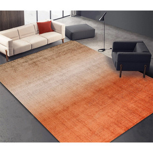 北欧渐变素色地毯客厅ins日式地中海风格地毯卧室现代轻奢茶几毯