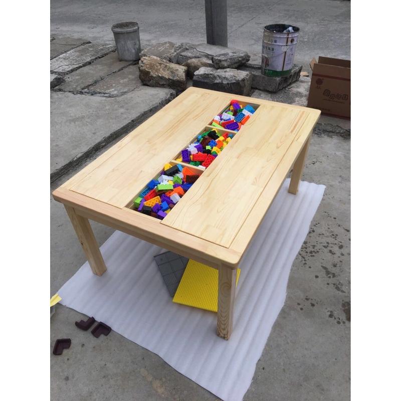 热销幼儿园多功能积木桌大颗粒翻转两用小颗粒兼容桌