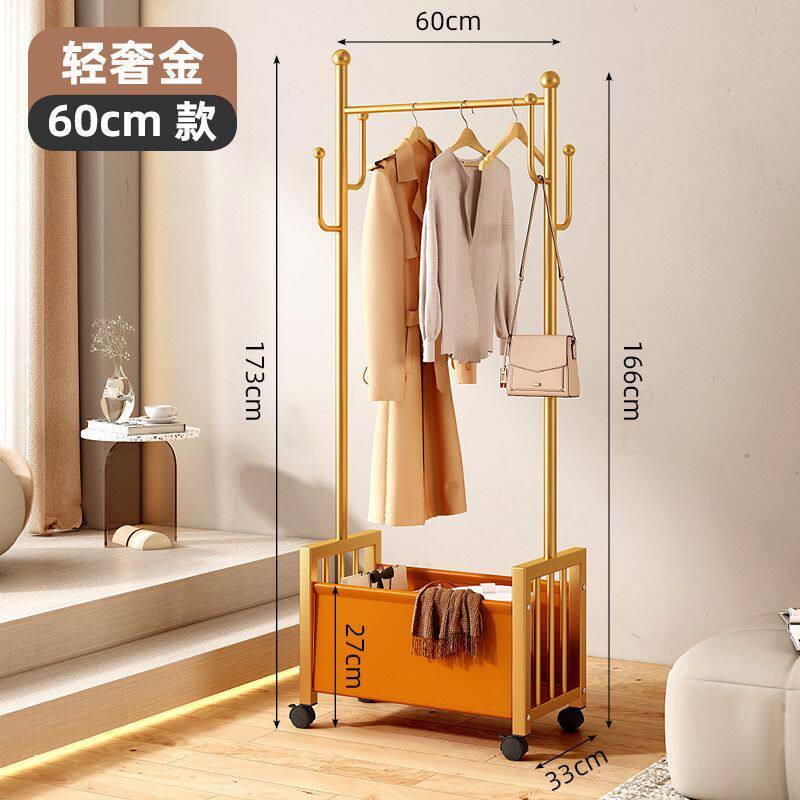 可家用多功能衣帽架落地立式挂衣架移动卧室内可移动式收纳晾衣架