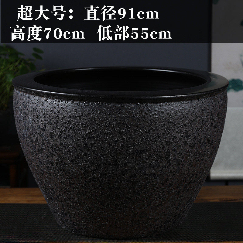 景德镇陶瓷鱼缸青花瓷大水缸一米户外睡莲阳台花式养鱼缸庭院老缸