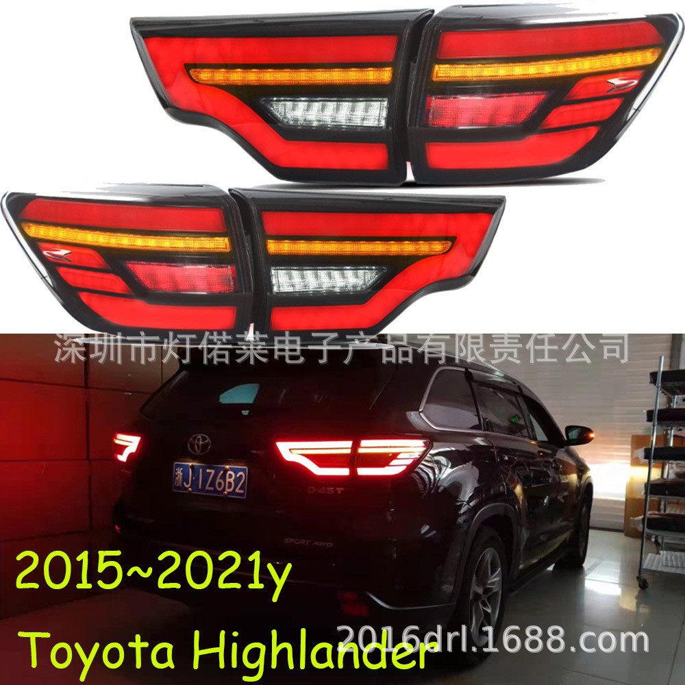 适用于丰田汉兰达尾灯LED刹车灯后杠灯雾灯2015~2021