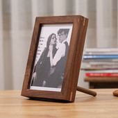 97n黑胡桃木榫卯摆台实木相框画框678寸儿童婚纱全家福写真照