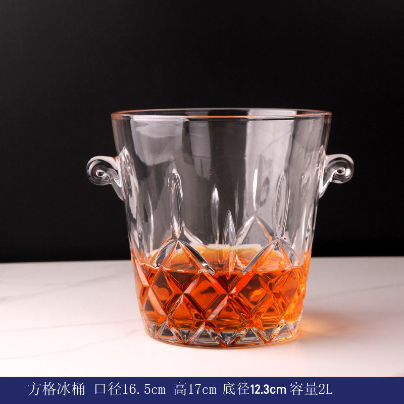 弗莱文茨大号水晶玻璃冰桶桶香槟冰桶家用酒吧冰块红酒冰镇桶