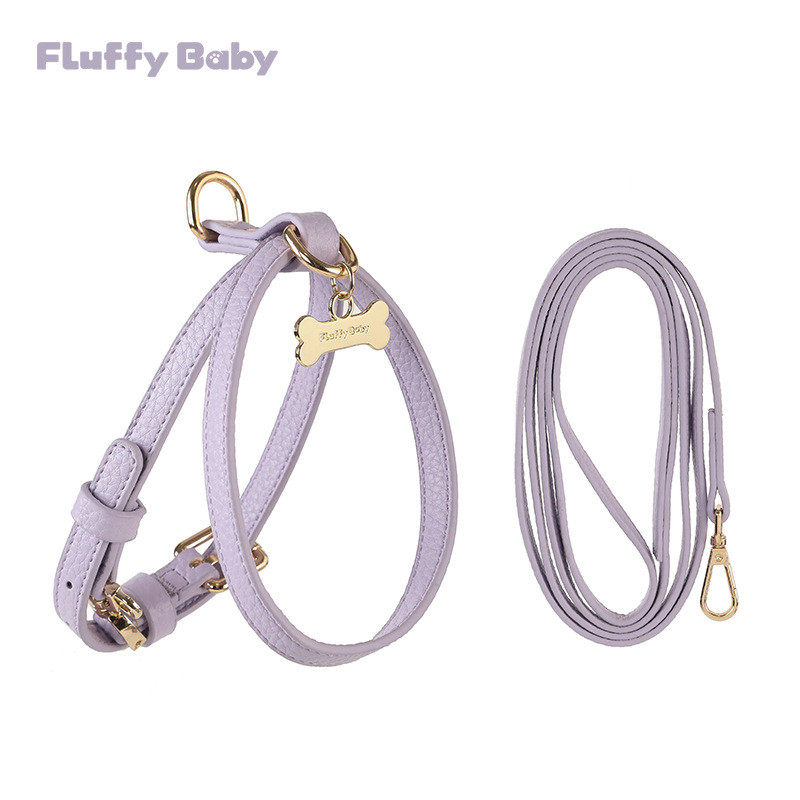 胸宠物外出牵引绳fluffybaby背套装狗狗牵引带狗绳小型犬狗链