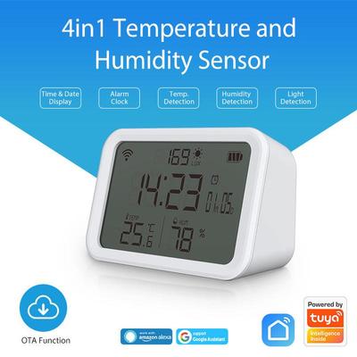NEO涂鸦WiFi智能双模时钟/温度/湿度/光照度/四合一多功能传感器