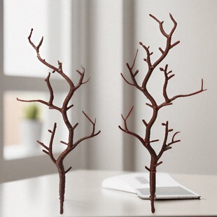 塑料仿真树枝桃花梅花枝条造景干枝手工装饰diy花枝干花造型摆件