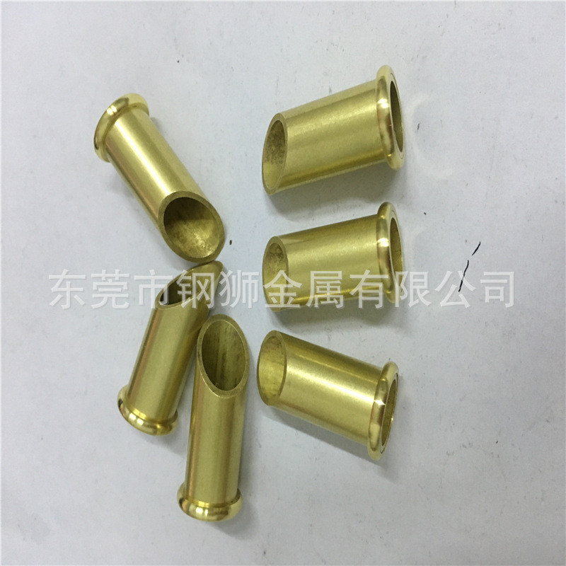 h62斜切加工铜管黄铜管口铜管外翻边黄铜管折弯打孔加工