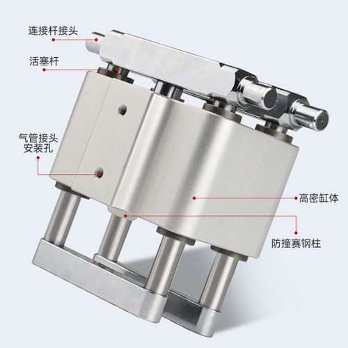非标定制XS刮刀气缸四轴四杆印花机移印机配件可调双作用刮刀气