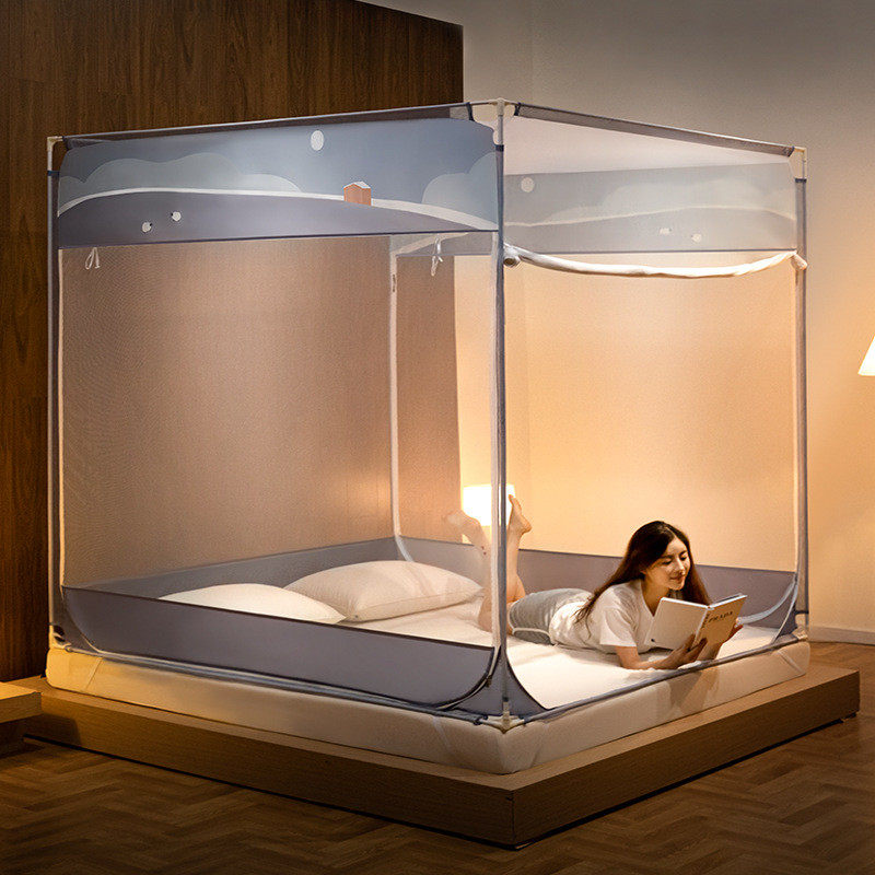 蚊帐家用卧室2025新款纹账高端蒙古包防摔儿童支架杆加粗加厚蚊帐,床上用品,蚊帐,淘宝优惠券,粉丝福利购,淘宝优惠卷