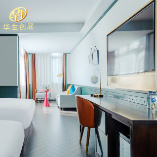 轻奢简约现代酒店客房床家具成套箱床头柜沙发板式衣柜浴室柜挂板