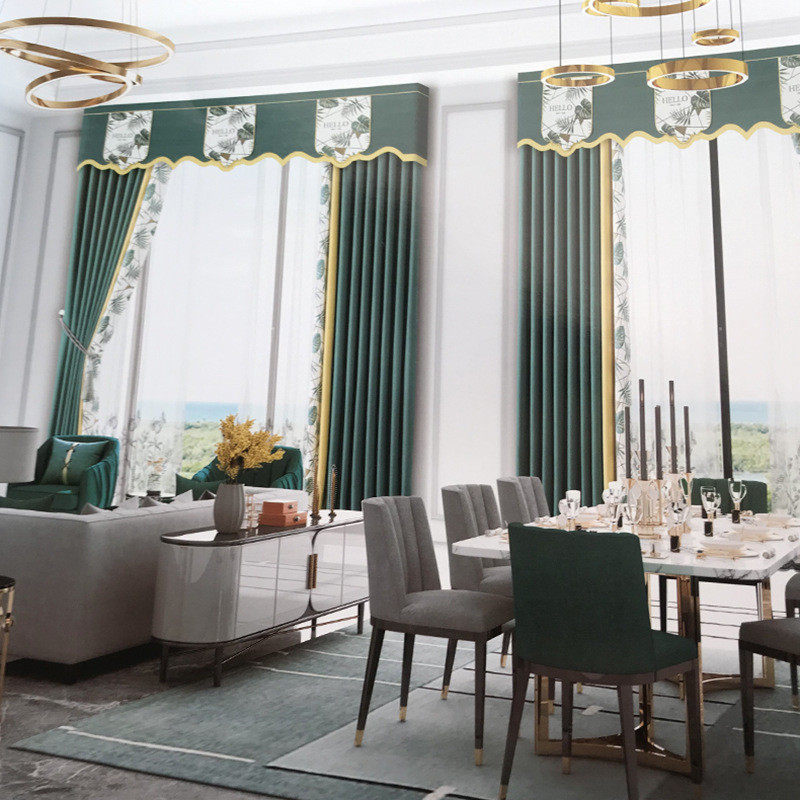 卧室批发麻拼色亚麻布装饰客厅窗帘成品布帘纱帘全遮光窗帘厂家