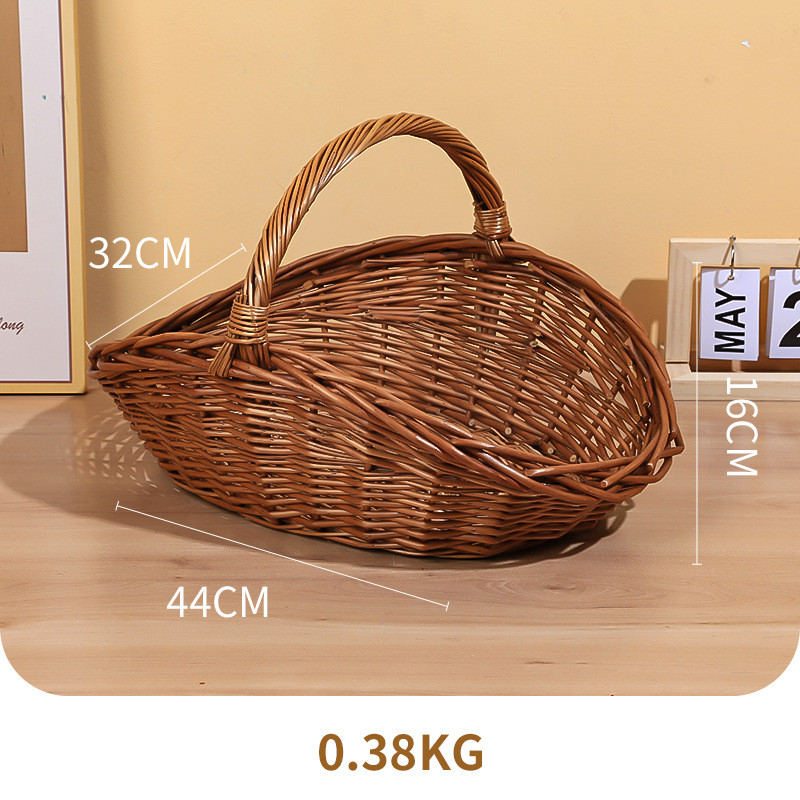 柳编小竹迷你手提篮藤编收纳篮编织篮儿童采摘野餐篮篮小篮子
