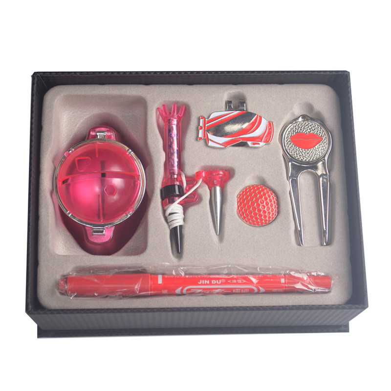 高尔夫高档礼品帽钉tee球夹球叉画线器划线笔礼品套装赛事随手礼