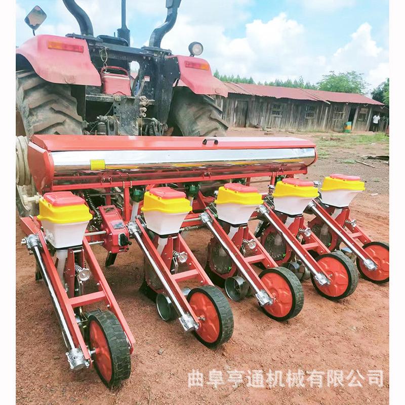 热销深施肥玉米播种机5行悬浮款玉米精大豆播机指夹式播种盘