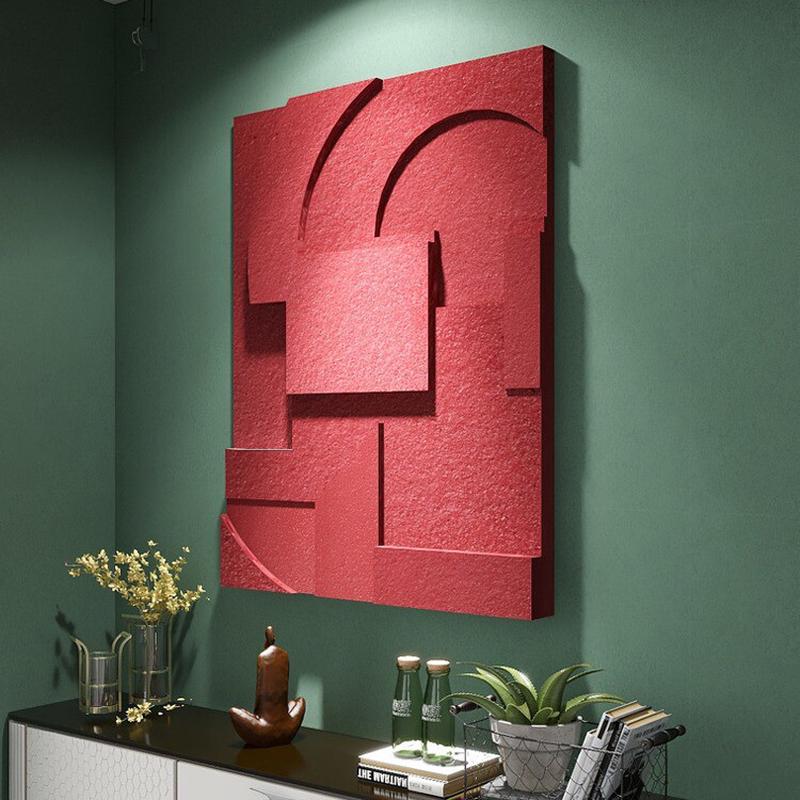 现代客厅装饰画餐厅立体玄关画走廊过道简约艺术挂画竖版无框壁画图片