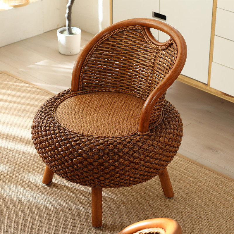 家用阳台藤椅织靠背椅水仙藤编单人三件套藤椅现代简约藤编小新款