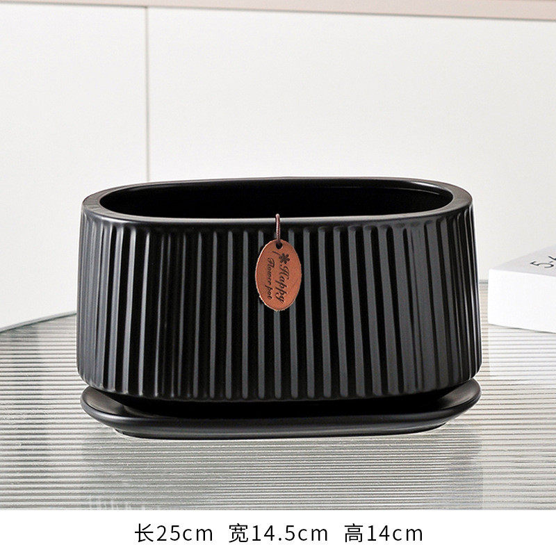 多肉民宿花盆椭圆形有孔长条大口径陶瓷陶瓷透气吸水分体包邮,鲜花速递/花卉仿真/绿植园艺,花盆,淘宝优惠券,粉丝福利购,淘宝优惠卷