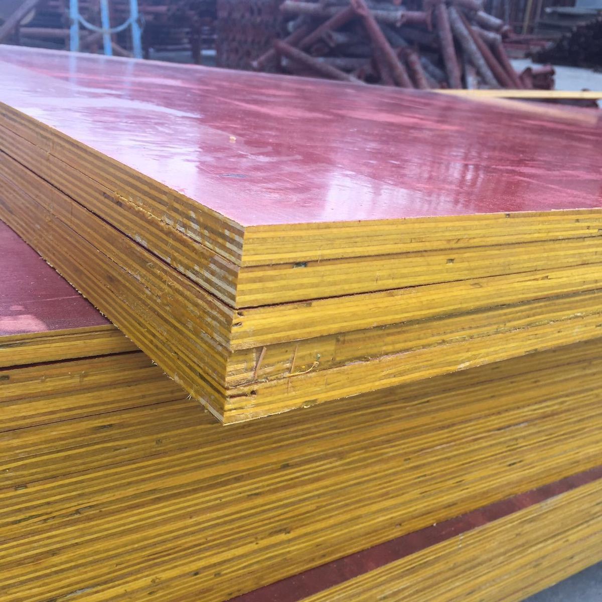 热销清水覆膜板防水性建筑模板用工地桉木高强度胶合板 防水建筑