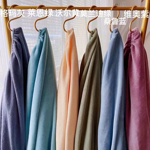 y4j8加绒单件床笠床罩莫兰迪绿沃尔灰维奥紫桑鲁蓝格玛黄竹纤维