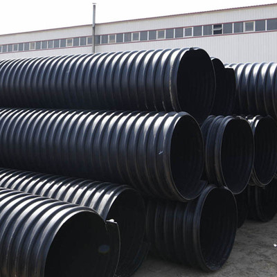 hdpe钢带波纹管dn200-dn3000-sn8排水排污下水管雨水管波纹管双壁