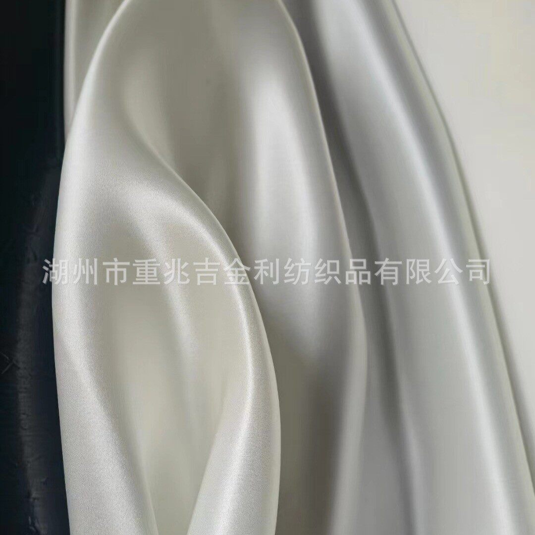 32mm-140丝人丝重缎丝人桑蚕丝绉缎35丝素/65人丝重磅丝绸面料