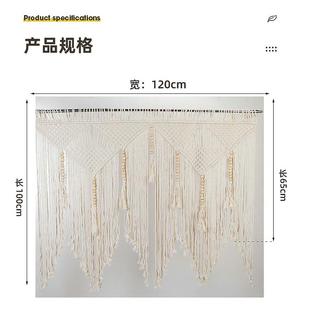 波西米亚挂毯流苏白手工编织棉家居装 批发 饰绳挂毯墙壁装 饰软装