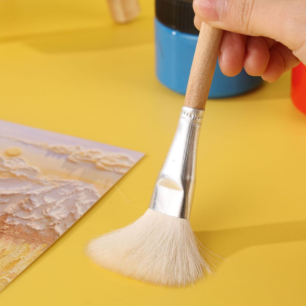 油画丙烯画软羊毛笔打底笔彩绘刷胶画笔陶瓷用笔晕染玻璃