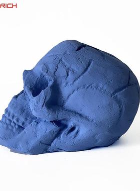 热销firepitskull万圣节装饰品节日派对摆件烤炉火炕热销陶瓷骷髅