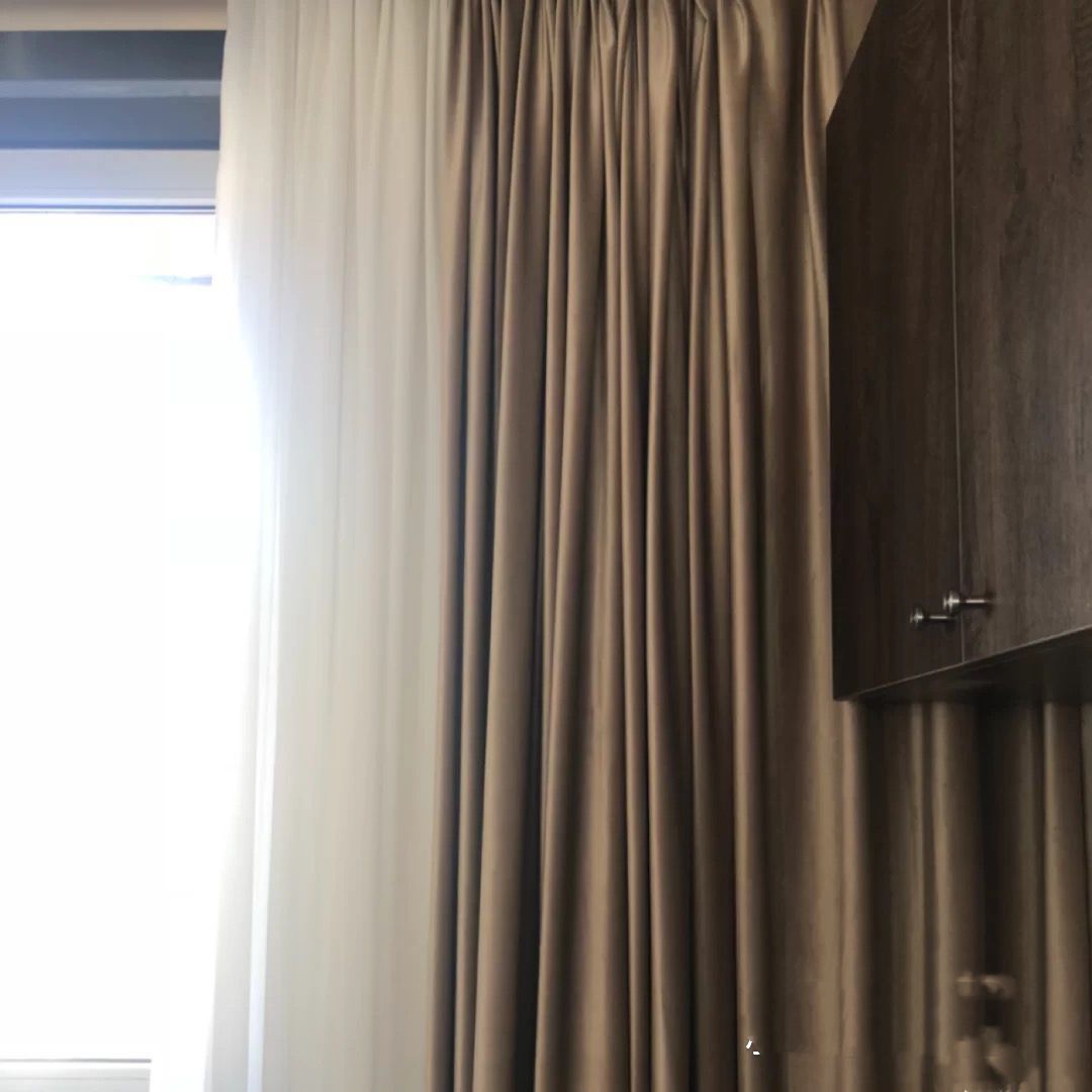 欧式法式浪漫如意卧室白纱配丝绒窗帘布餐厅网红客厅i花窗帘布