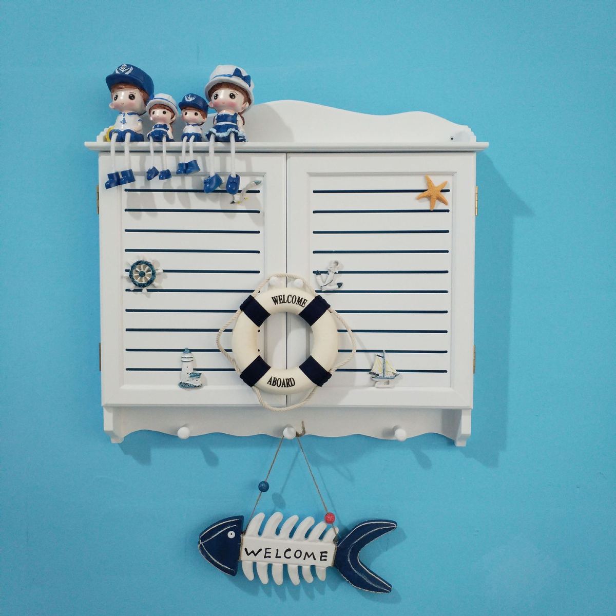 9zrt壁饰风格百叶窗电表箱遮挡箱装饰画地中海配电箱装饰盒电表箱