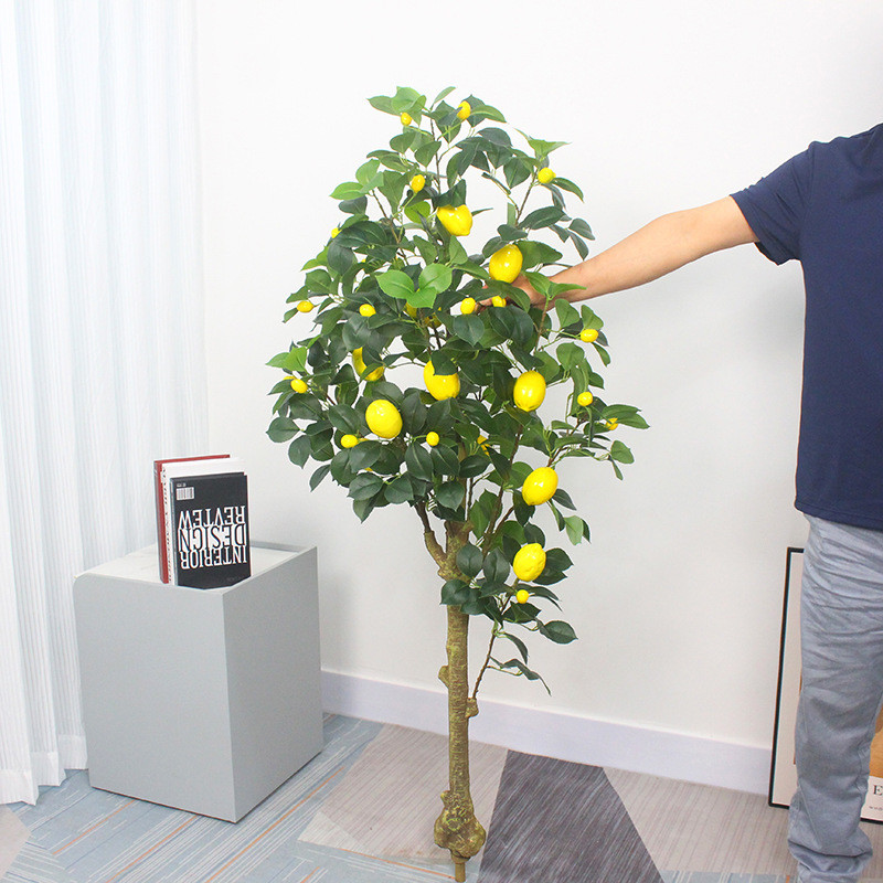 仿真柠檬树室内摆件橘子树盆栽客厅落地果子树绿植居家装饰品假树