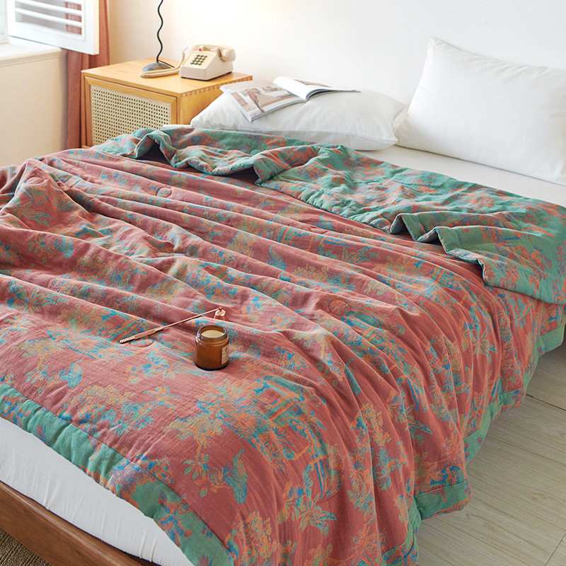 新品大豆纱双层夏被母婴级夏凉被提花薄被子礼品空调毯被批发