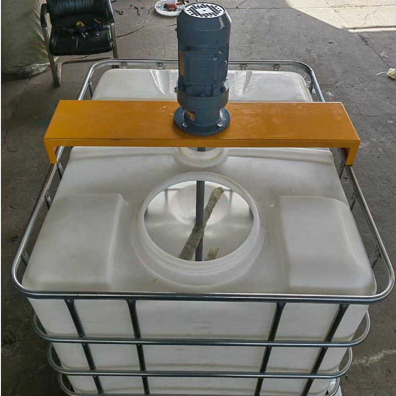 全新吨桶1吨塑料桶双口吨桶桶ibc带铁架搅拌运输1吨液体化工桶