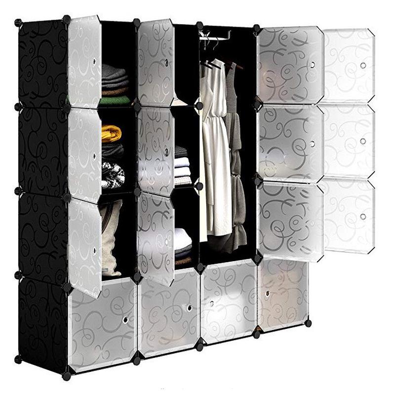 组合塑料组装单人挂衣橱塑料储物柜子衣柜收纳简约现代经济型衣橱