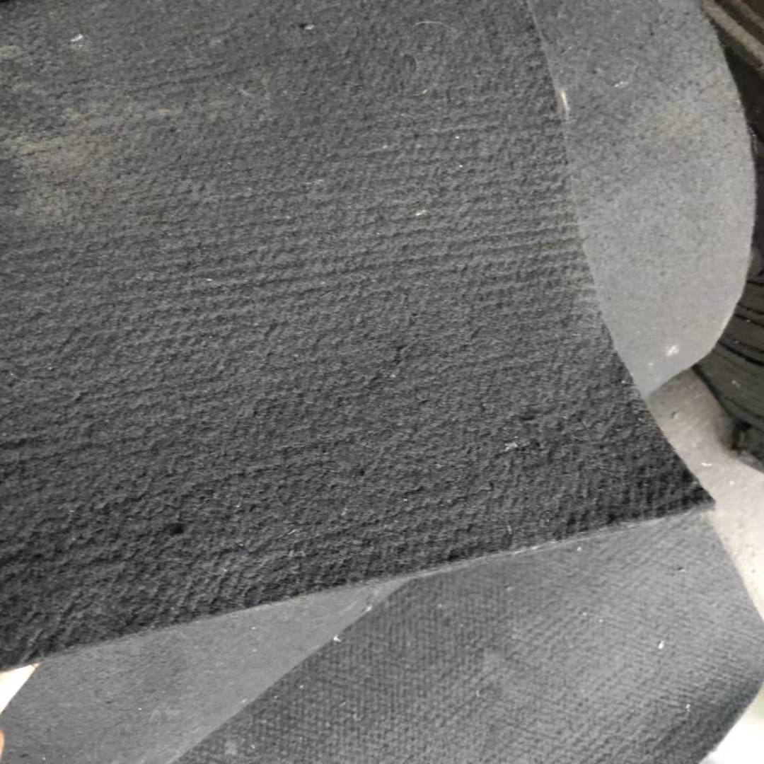 工业黑心棉大棚土工布保温养护毛毡无纺布公路道路毯包装毛毡