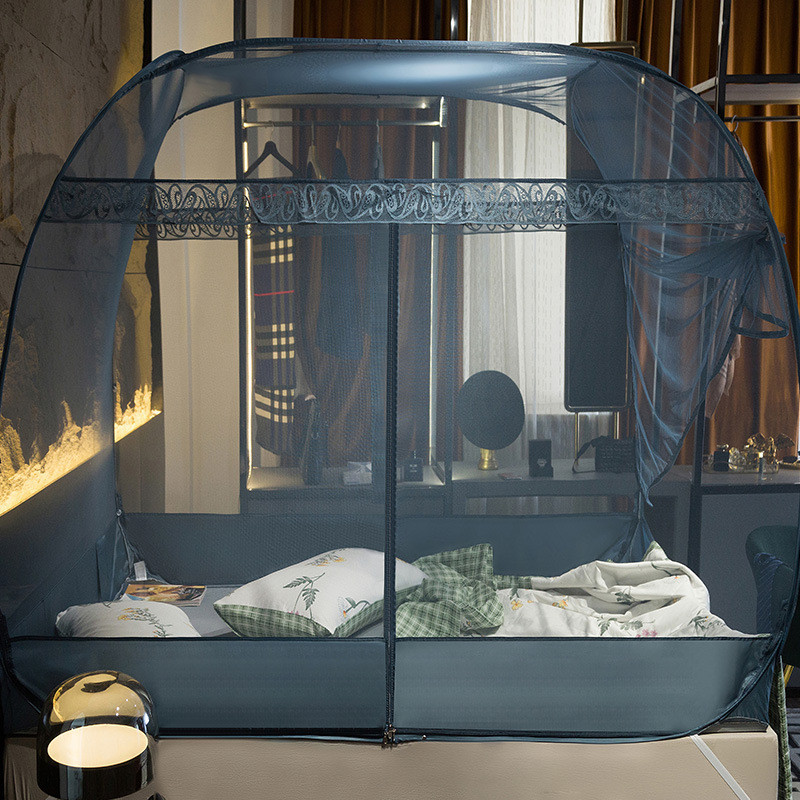 学生宿舍蒙古包蚊帐家用免安装无须支架1.8米床1.5m新款防摔儿童