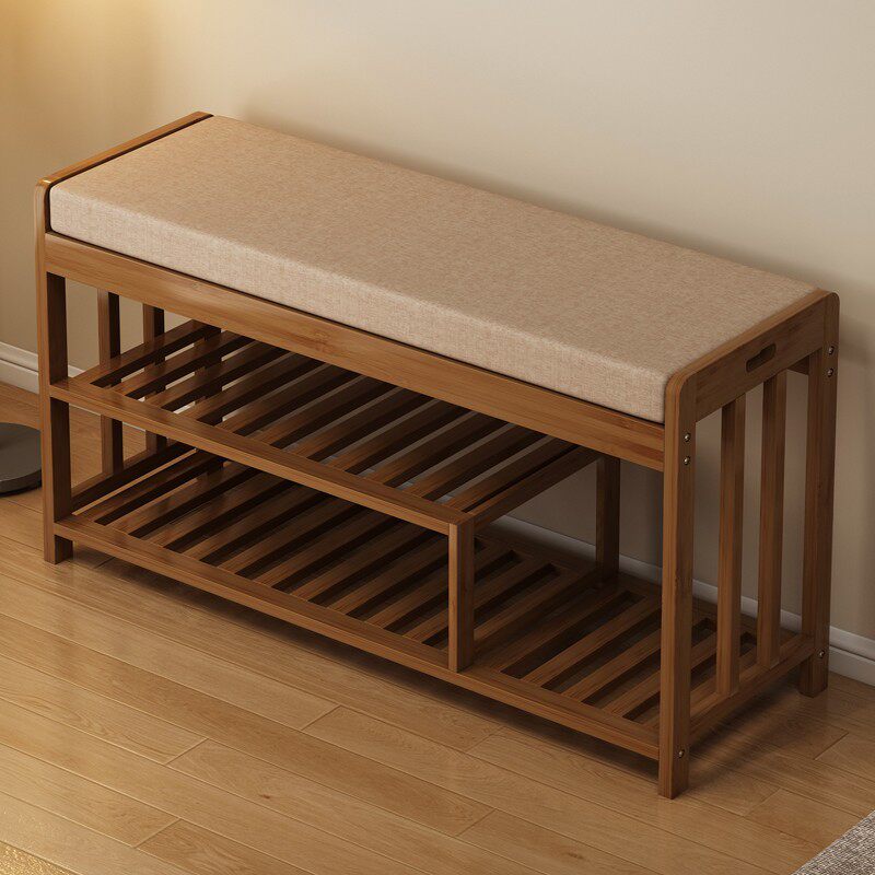 全竹换鞋凳鞋柜家用鞋架一体 简约现代风格 多尺寸选择