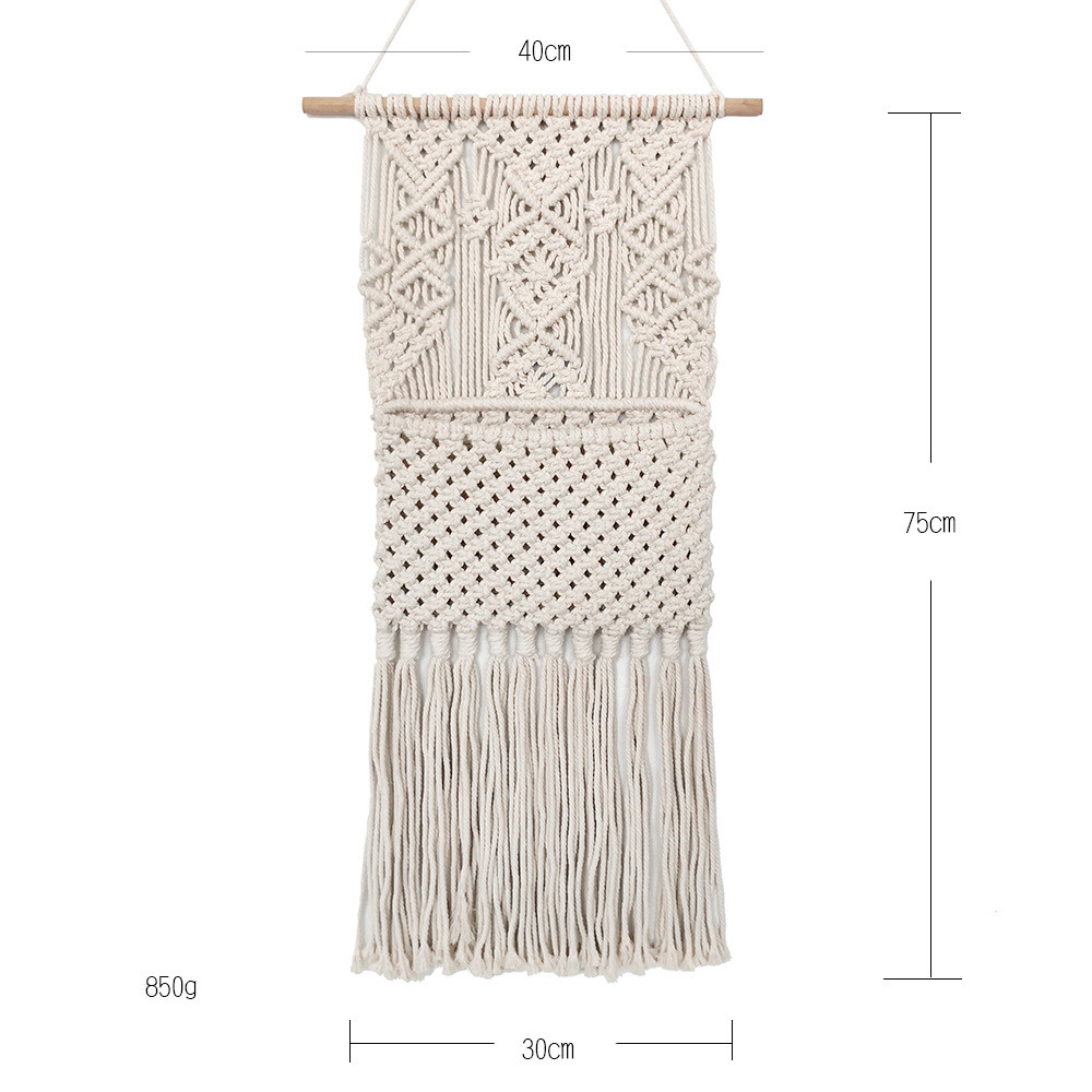爆款手工编织挂毯波西米亚家居装饰挂件壁饰网兜壁饰收纳袋