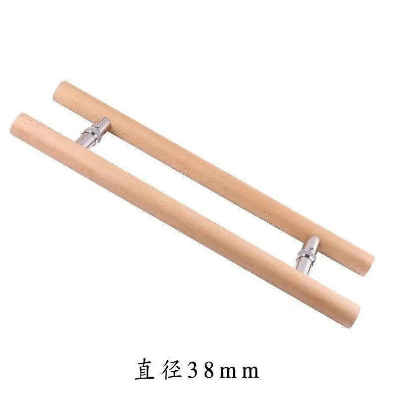 玻璃门拉手实木门把手门大门拉手木质推拉门有框简易现代原木拉手