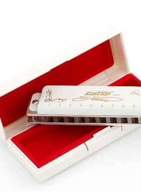 T008LS 白色蓝调 布鲁斯 C调10孔 口琴 白色