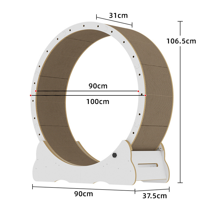 高纤瓦楞纸跑步机彩色猫咪静音猫爬架跑步机不卡脚猫跑轮猫爬架