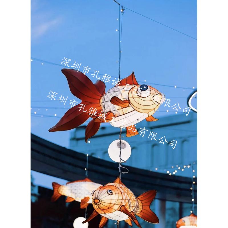 网红打卡非遗鱼炫永庆花灯广州舞坊鲤鱼灯传统民俗手扎金鱼灯笼