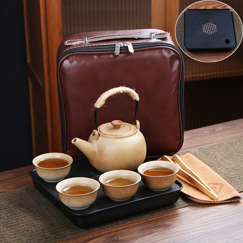 便携式旅行茶具套装户外泡茶壶家用露营陶瓷功夫茶杯商务品伴手礼