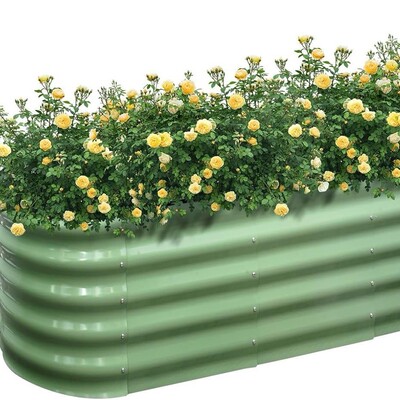 工厂新品覆膜彩涂板植物床花园种植多规格颜色高度可选