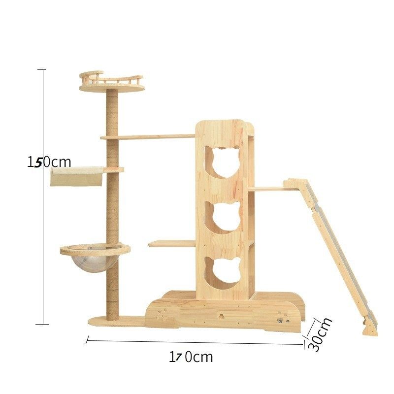 猫树纯实木猫爬架猫窝豪华一体不占地高层通天柱大型猫架太空舱碗,宠物/宠物食品及用品,猫笼子/猫别墅,淘宝优惠券,粉丝福利购,淘宝优惠卷